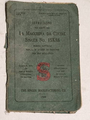 Libretto istituzione singer n - libretto,