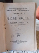 GOETHE V. -PRINCIPI DI FILOSOFIA ZOOLOGICA e anatomia comparata-1885