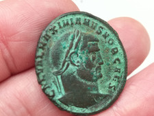 Moneta Galerio follis romana