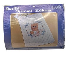 Bucilla Special Edition Kit Copri Culla Pre-Quilted 63611 Orso della Notte 30"x43"