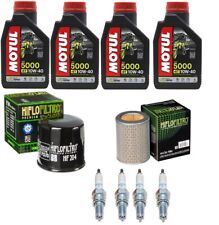 KIT TAGLIANDO COMPLETO HONDA HORNET 900 MOTUL 5000 10W40 FILTRI HIFLO CANDELE