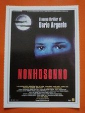 NON HO SONNO - 2000 MINI LOCANDINA CIAK DA COLLEZIONE FILM CINEMA