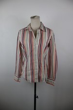 TOMMY HILFIGER  CAMICIA DONNA TG. M WOMAN SHIRT CASUAL VINTAGE COTONE RIGHE