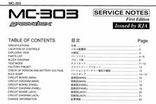 ROLAND MC-303 GROOVEBOX Schematic Diagram Service Notes Manual