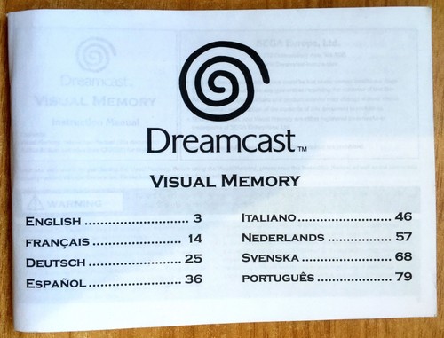 Visual memory unit notice - memory,