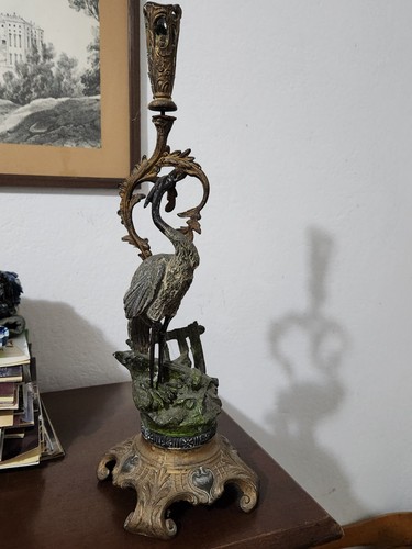 Antico candeliere ottone di - candeliere, in