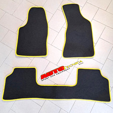 SERIE TAPPETI LANCIA DELTA HF INTEGRALE EVOLUZIONE TAPPETINI NERI BORDO GIALLO