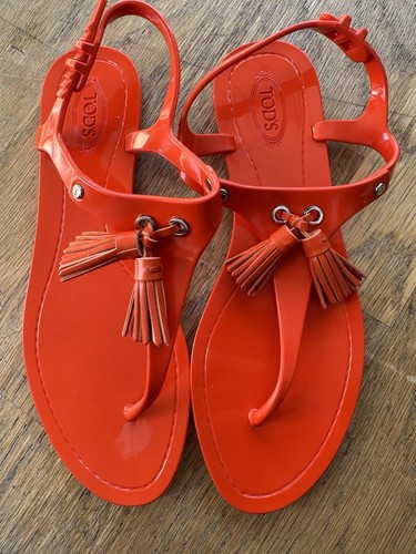 Sandalo tod arancione con - sandalo, tod's