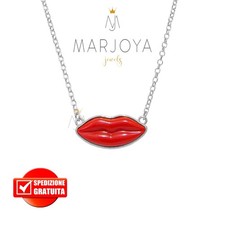 Collana labbra in pasta di