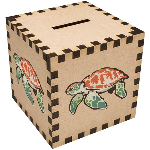 Sea turtle side view - view', money
