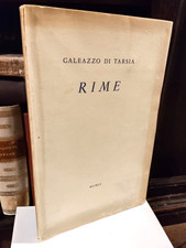 GALEAZZO DI TARSIA Rime - Ed