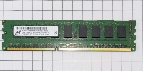 Micron 1gb 1rx8 pc3 10600e - micron,