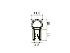 Guarnizione seal rubber baule bulbo superiore cofano mezzi agricoli industriali