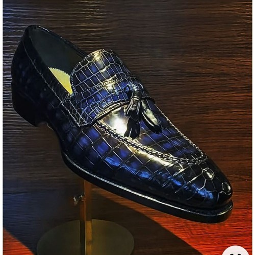 Mocassini uomo coccodrillo - , blu