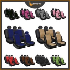 Coprisedili auto universali in ecopelle con zip