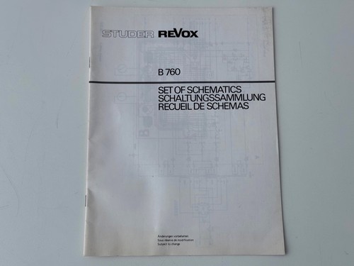 Revox b760 set schematics - revox,
