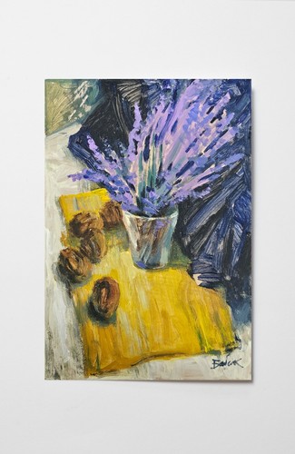 Dipinto olio lavanda pittore