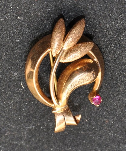 Spilla fiori donna oro 750 - fiori,