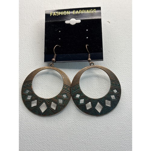 Orecchini bronzo teal metallo - orecchini,