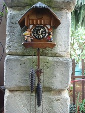 ANTICO OROLOGIO  A CUCU  TEMA '' CHALET '' MADE IN GERMANY FUNZIONANTE