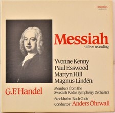 PROPRIUS 7871/73 SWEDEN 1982 HANDEL Messiah-Live Recording #3LP BOX SET + SHEET