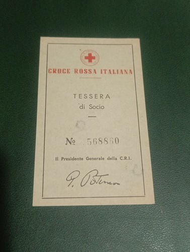 Tessera croce rossa - rossa,