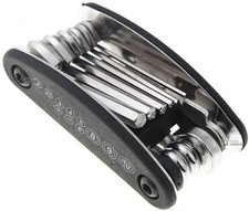 KIT SET 16 IN 1 ATTREZZI CHIAVI RIPARAZIONE BICI RIPARA BICICLETTA PER CICLISTA