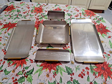 Set Vassoi e complementi in acciaio inox anni '70