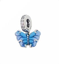 Ciondolo farfalla vetro di Murano blu 925 marca PANDORA 792698C01 nuovo 100% originale