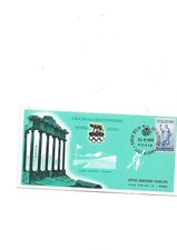 OLIMPIADI ROMA 1960 - CARTOLINA APERTURA GIOCHI CANOA, LAGO ALBANO  , PERFETTA