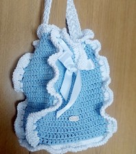 Borsa Borsetta Estiva Ocean Bag Donna Ragazza uncinetto Cotone Handmade 30x25cm 
