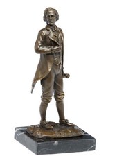 Scultura in bronzo statua di compositore 20cm Chopin pensatore stile antico