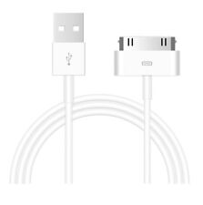 Dock USB 30 pin cavo dati per iPhone 3G 3GS 4 4S iPad 1 2 3 iPod Shuffle bianco