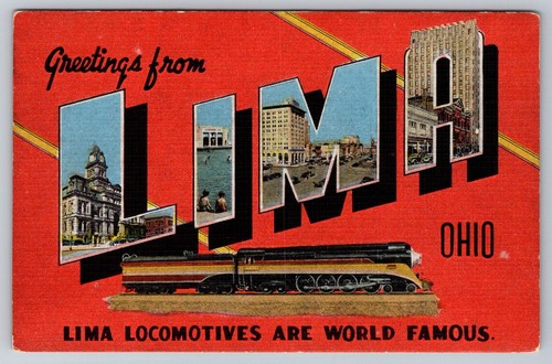 Cartolina lima ohio grande - cartolina,