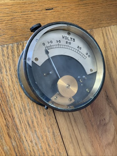 Vintage brass volt - vintage, meter