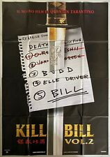 MANIFESTO  ORIGINALE CINEMA 4F KILL BILL VOLUME 2 QUENTIN TARANTINO 1° EDIZIONE