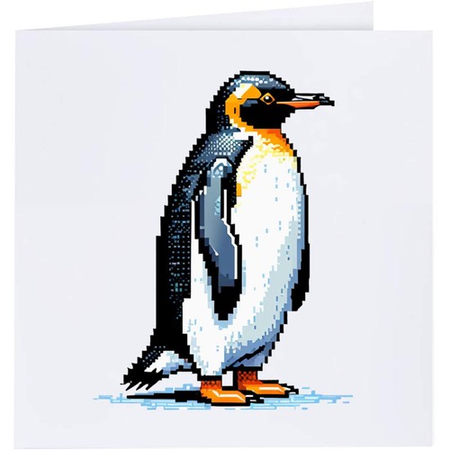 Pixel style king penguin - 'pixel,