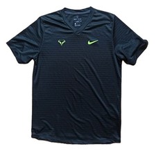 Maglia tennis Nike Rafael Nadal Challenger 2020 Dri Fit nero verde volt M