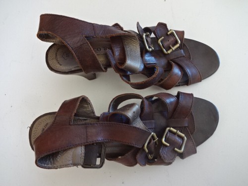 Sandali marrone donna - sandali, pelle