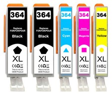 5 cartucce XL con chip per HP