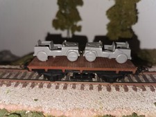 Rare Lima carro piano art    2011  con  2   jeep militare