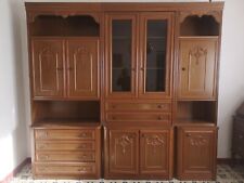 mobile soggiorno classico, credenza, vetrina a vista, libreria tutto in legno 