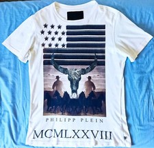 PHILIPP PLEIN T-shirt Maglia Stampata con perline Taglia L