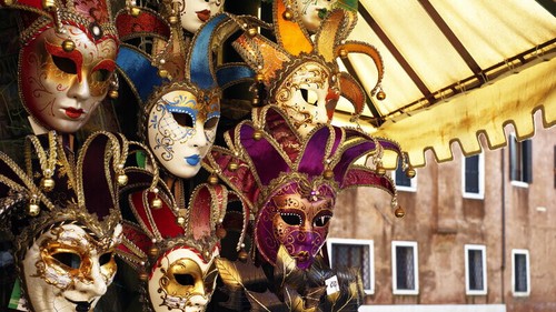 Maschere veneziane ceramica - maschere, in