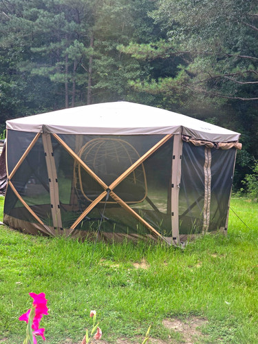 Gazebo with mesh - with,