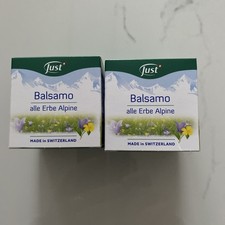 2 Balsamo alle erbe alpine Just. Unguento balsamico. Per dolori e raffreddori.