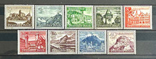 1939 Set tedesco di 9 francobolli Mi:DR730y-738y - Edifici rilievo invernale MH* /902