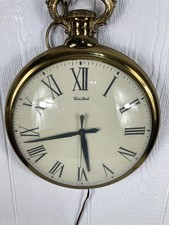 Orologio da tasca vintage United Clock Corp. orologio da parete in ottone modello 40 funzionante