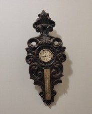 Orologio da parete vintage con barometro. Stile barocco. Cm 45