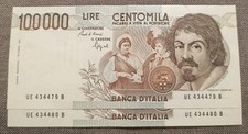 100000 LIRE CARAVAGGIO 1°